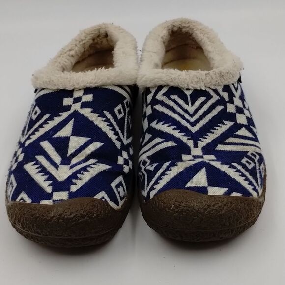 Keen Howser Slide Wool Slip on Clog Shoes Navy Cream Size 6 - Picture 2 of 11